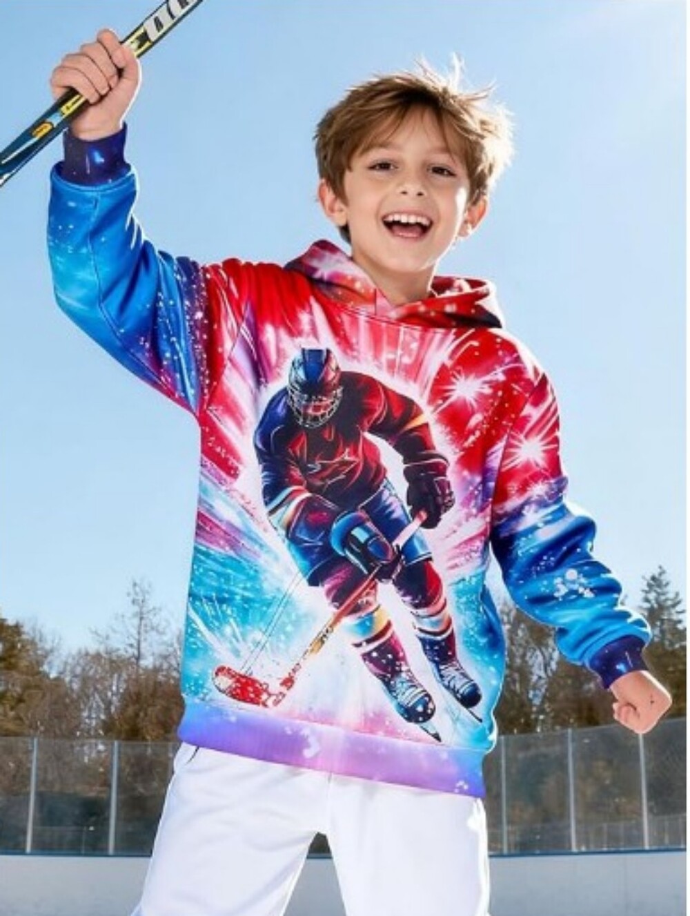Hockey Graphic Boys Hoodies Kids 3D Graphic Pullover
